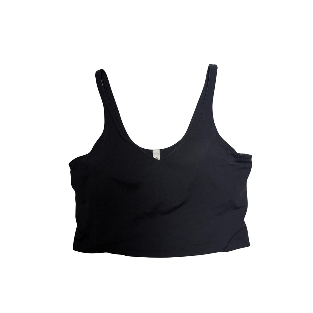 Lululemon Align Tank Top Black Nulu Built In Bra Size 12 Yoga Camisole